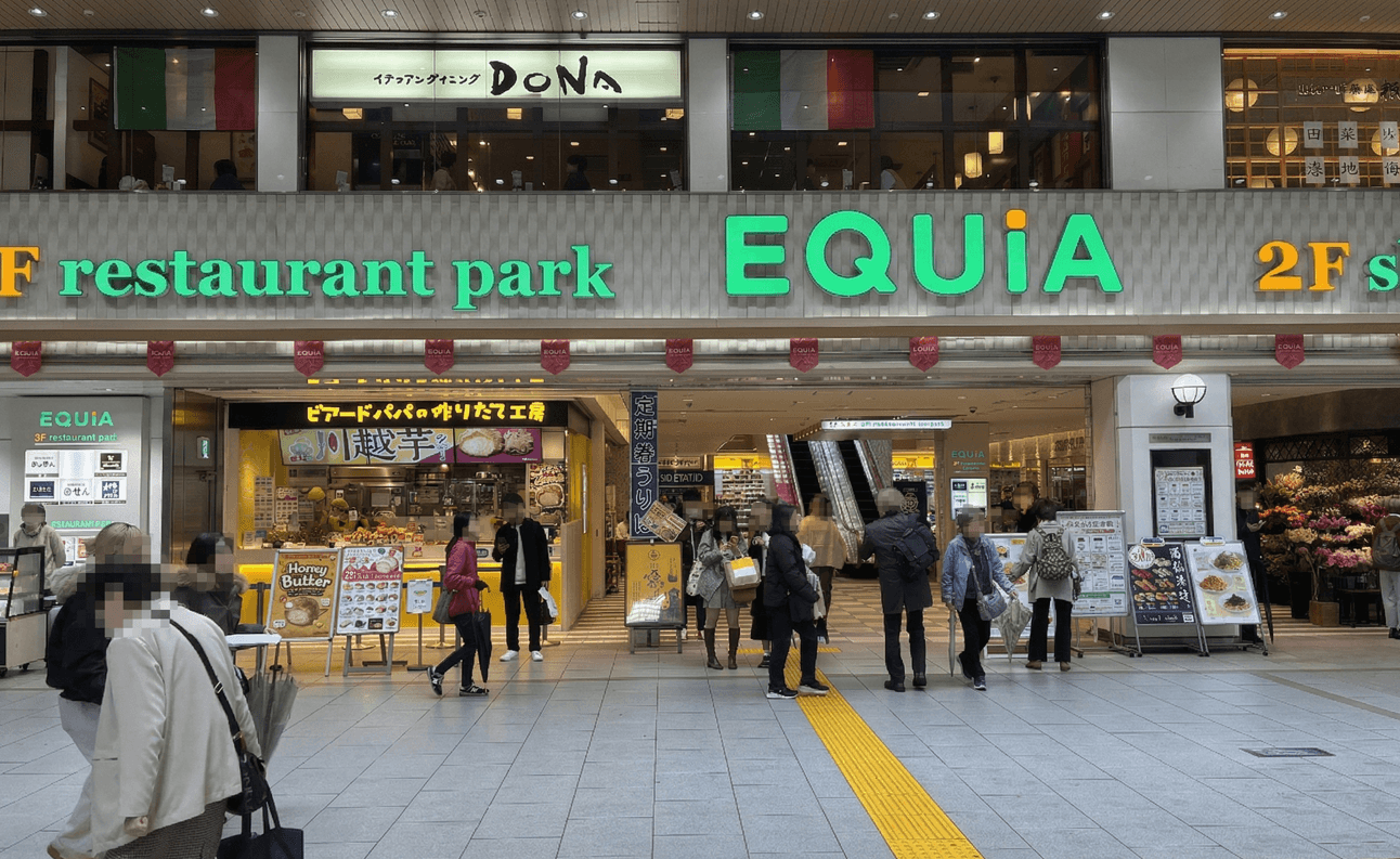 川越駅2階自由通路エキア前