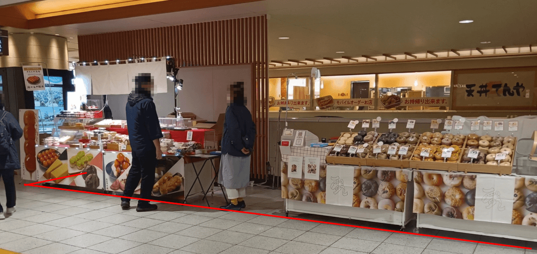 北千住駅中央改札内コンコース(改札側)