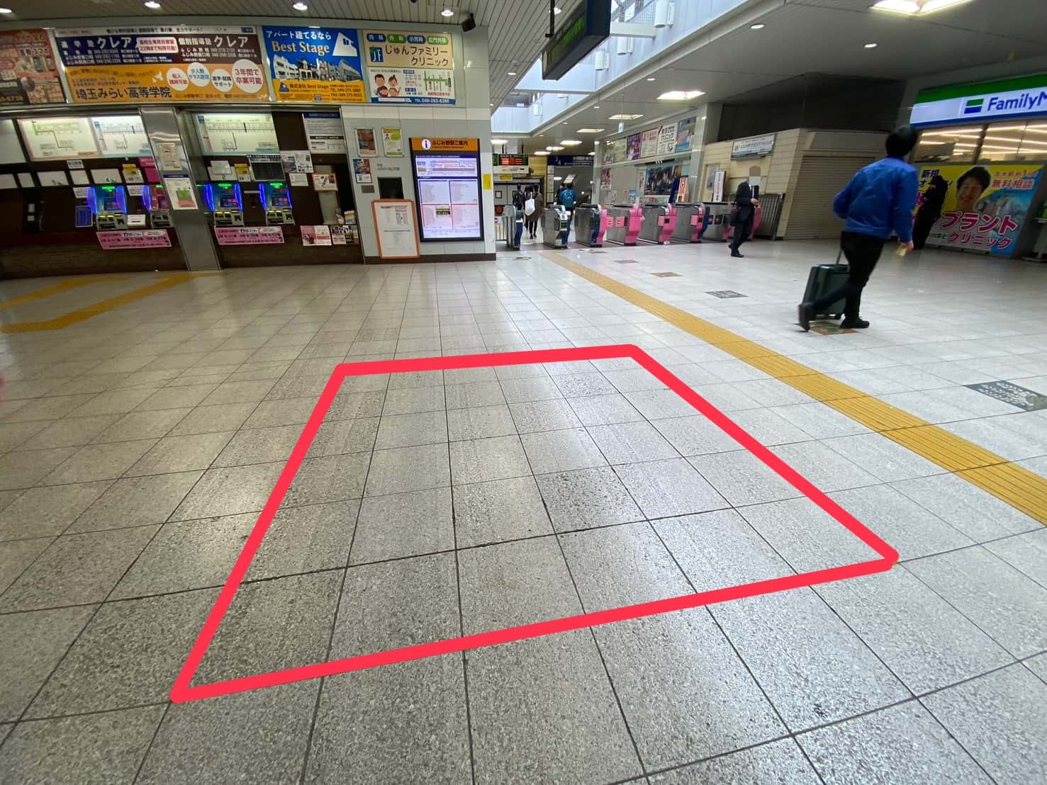 ふじみ野駅2階改札外コンコース